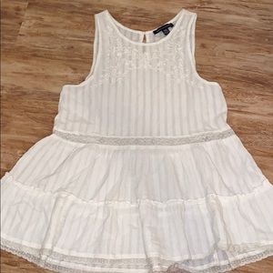 AMERICAN EAGLE WHITE CUTE TANK TOP